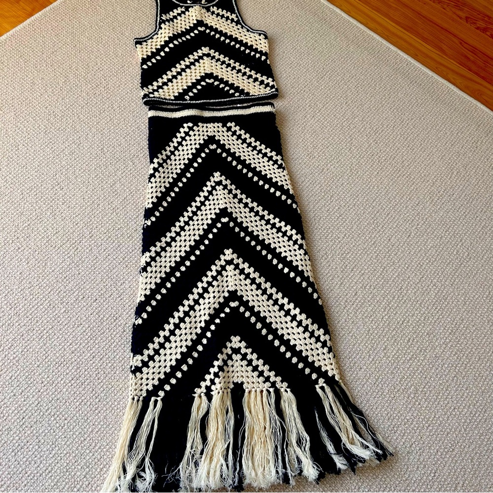 Zimmerman navy and white crochet set. 
New with tags, never worn .